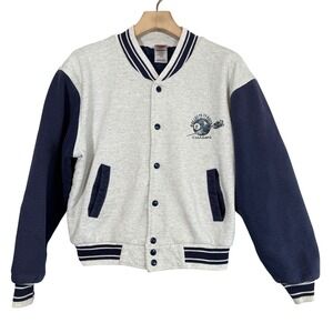 VTG Bullseye League Champs Varsity Jacket Men L 90s FOTL Super Cotton Snap Front